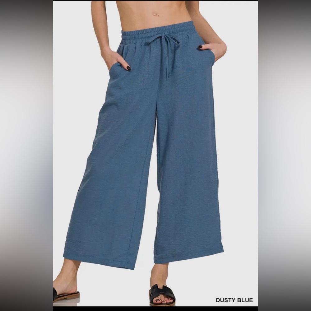 Zenana Outfitters Dusty Blue Pants